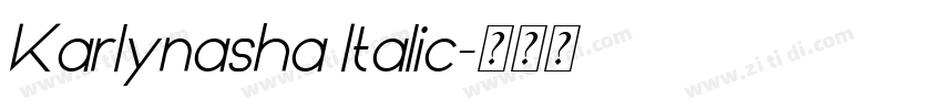 Karlynasha Italic字体转换 Karlynasha Italic字体转换